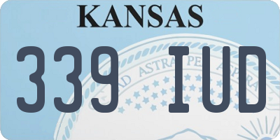 KS license plate 339IUD