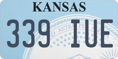 KS license plate 339IUE