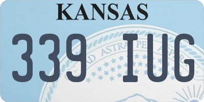 KS license plate 339IUG