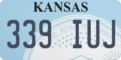KS license plate 339IUJ