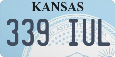 KS license plate 339IUL