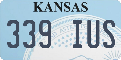 KS license plate 339IUS