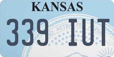KS license plate 339IUT