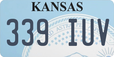 KS license plate 339IUV