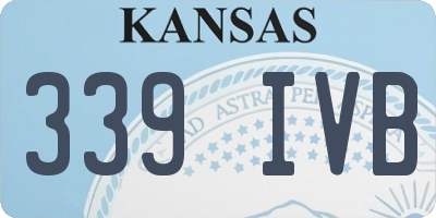 KS license plate 339IVB