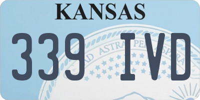 KS license plate 339IVD