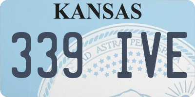 KS license plate 339IVE