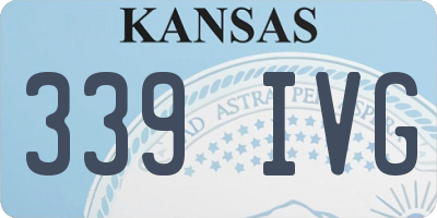 KS license plate 339IVG