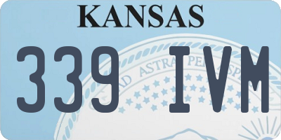 KS license plate 339IVM