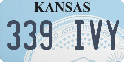 KS license plate 339IVY