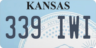 KS license plate 339IWI