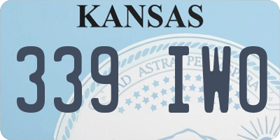 KS license plate 339IWO
