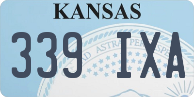 KS license plate 339IXA