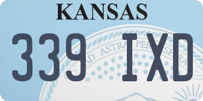 KS license plate 339IXD
