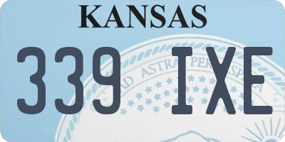 KS license plate 339IXE