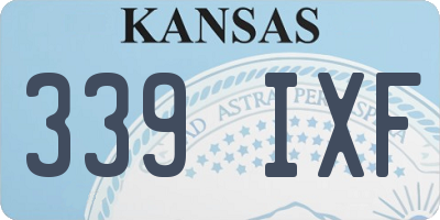 KS license plate 339IXF