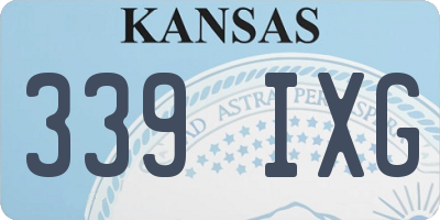 KS license plate 339IXG