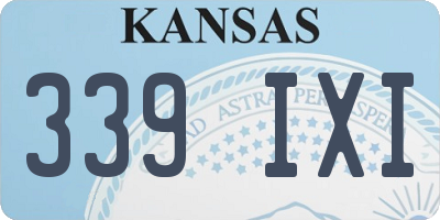KS license plate 339IXI