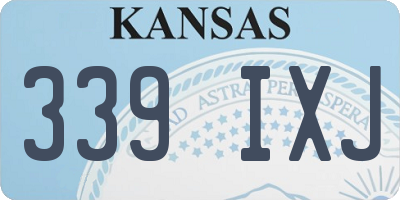 KS license plate 339IXJ