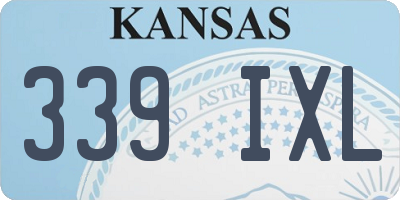 KS license plate 339IXL