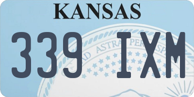 KS license plate 339IXM