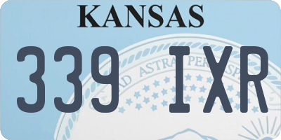 KS license plate 339IXR