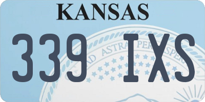 KS license plate 339IXS
