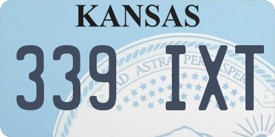 KS license plate 339IXT