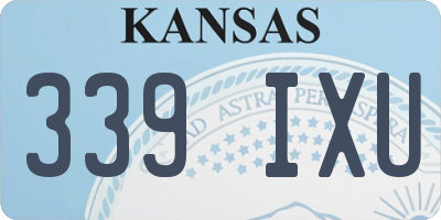KS license plate 339IXU