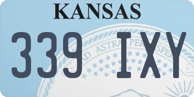 KS license plate 339IXY