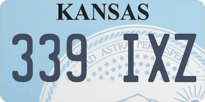 KS license plate 339IXZ
