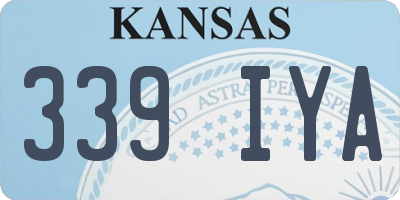 KS license plate 339IYA