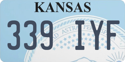 KS license plate 339IYF