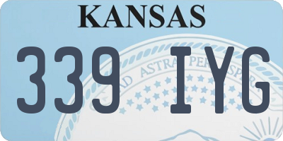 KS license plate 339IYG