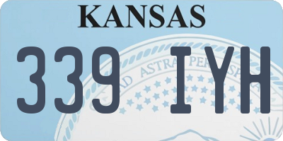 KS license plate 339IYH