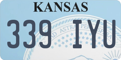 KS license plate 339IYU