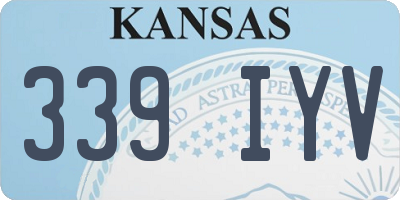 KS license plate 339IYV