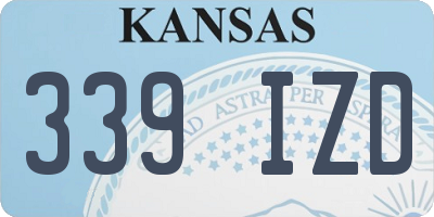 KS license plate 339IZD