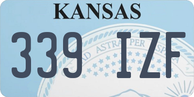 KS license plate 339IZF