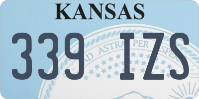 KS license plate 339IZS