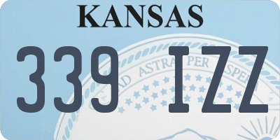 KS license plate 339IZZ