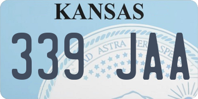 KS license plate 339JAA
