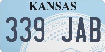 KS license plate 339JAB