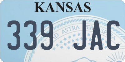 KS license plate 339JAC