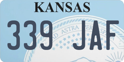 KS license plate 339JAF