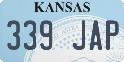KS license plate 339JAP