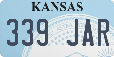 KS license plate 339JAR