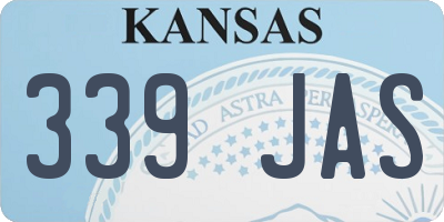 KS license plate 339JAS