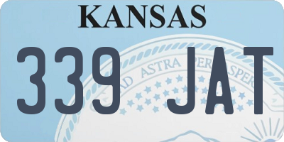 KS license plate 339JAT
