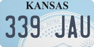 KS license plate 339JAU